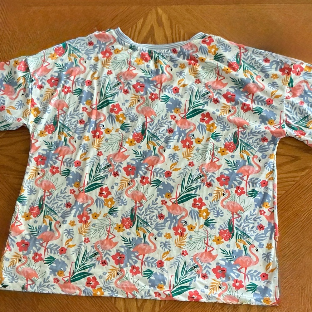 Cuddl Duds Floral Flamingo Pajamas. Size L. NWOT - Picture 2 of 4